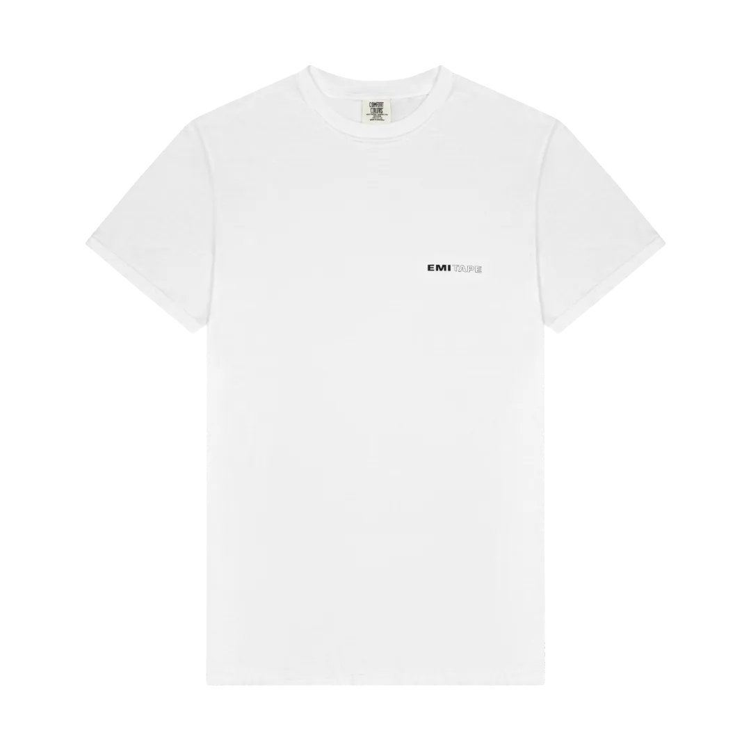 EMI TAPE t-shirt blanc coton coupe droite