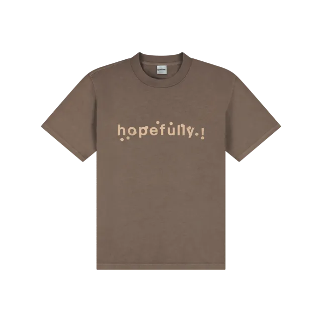 EMI Hopefully Brown Overdye T-Shirt coton teint marron