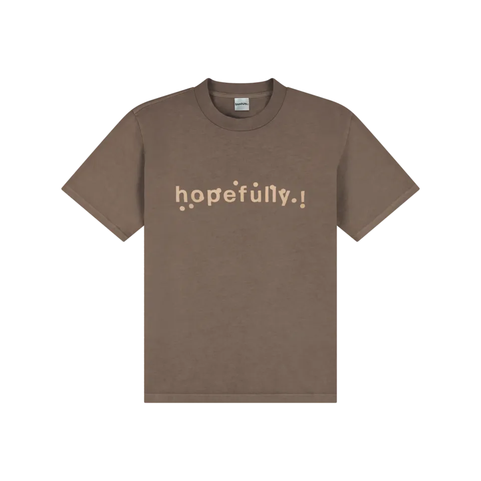 EMI Hopefully Brown Overdye T-Shirt coton teint marron