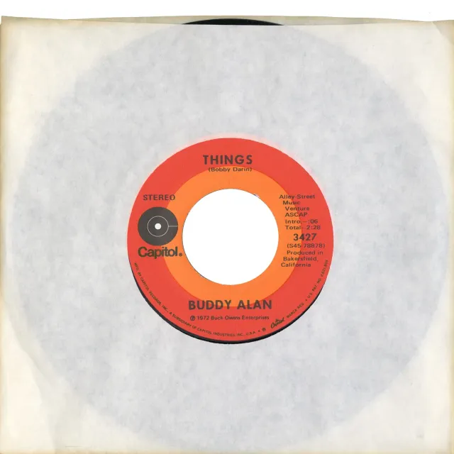 Omnivore Recordings Buddy Alan Things vinyle 7" vintage