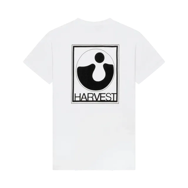 Harvest Logo White t-shirt blanc coton bio S-2XL