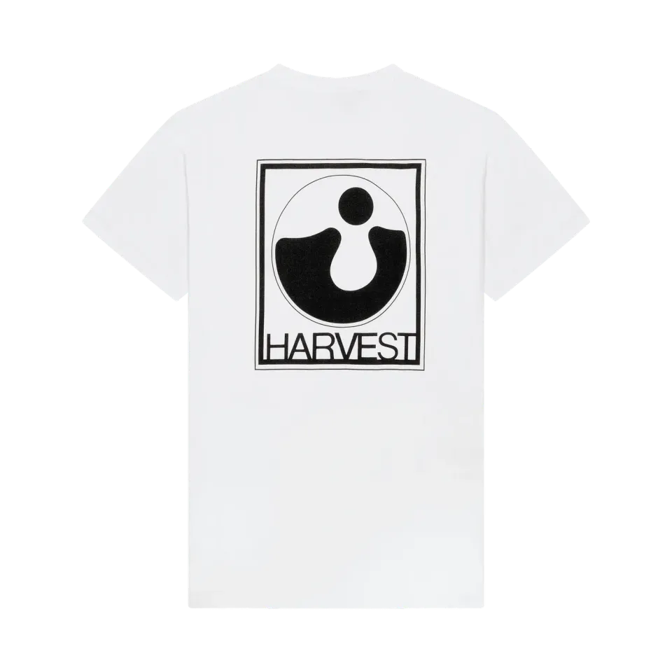 Harvest Logo White t-shirt blanc coton bio S-2XL
