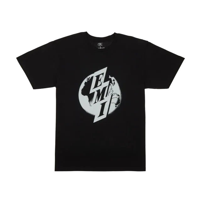 EMI T-shirt logo retro noir coton S à XL