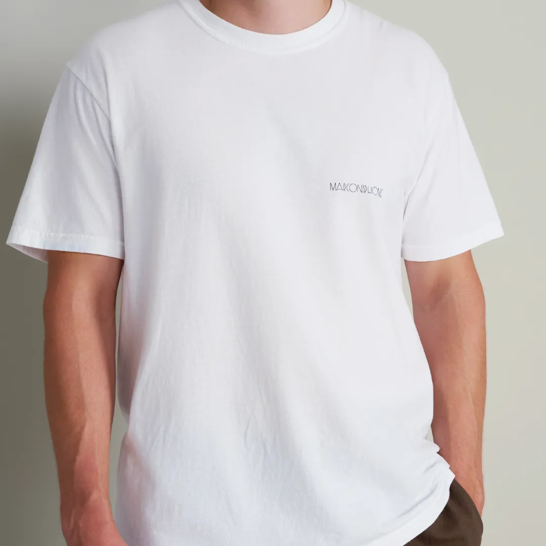 EMI Marconi T-shirt blanc coton 100% ring-spun