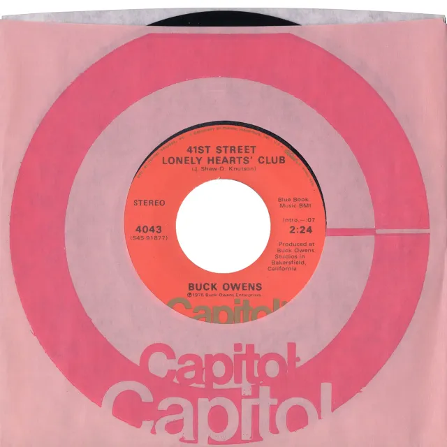 Omnivore Recordings Buck Owens 41st Street Lonely Hearts Club vinyle 7" vintage