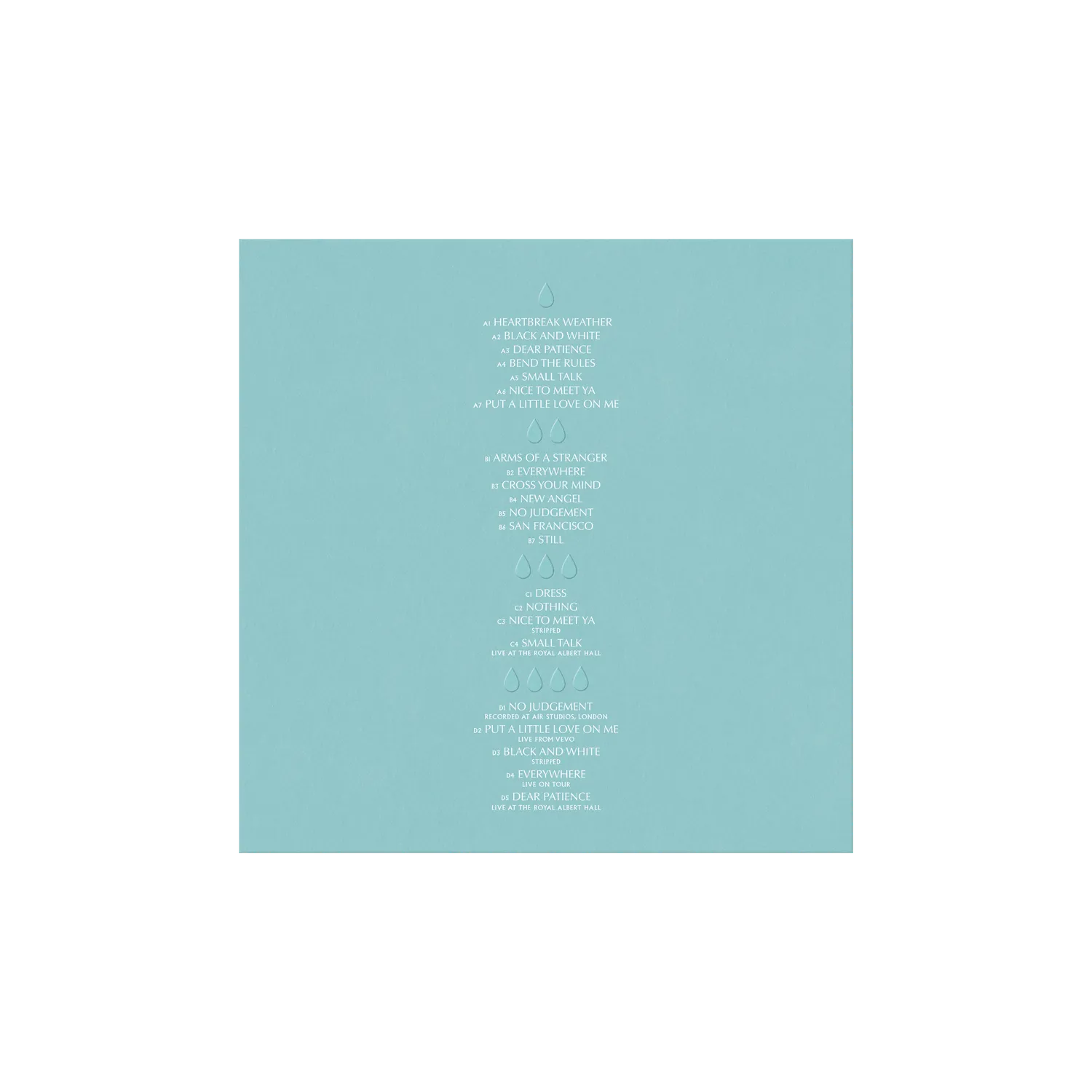 EMI Niall Horan Heartbreak Weather 2LP vinyle bleu splatter