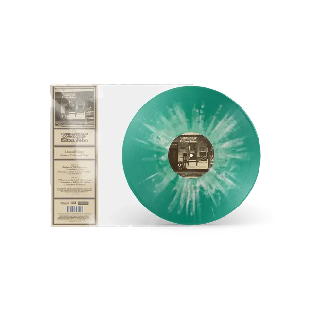 EMI Elton John Tumbleweed Connection vinyle LP splatter vert