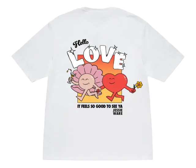 EMI Hello Love t-shirt coton coupe relaxed S-XL