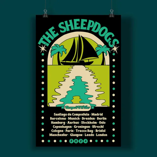 Sheepdogs Recording Co Autumnal Voyage affiche UK EU