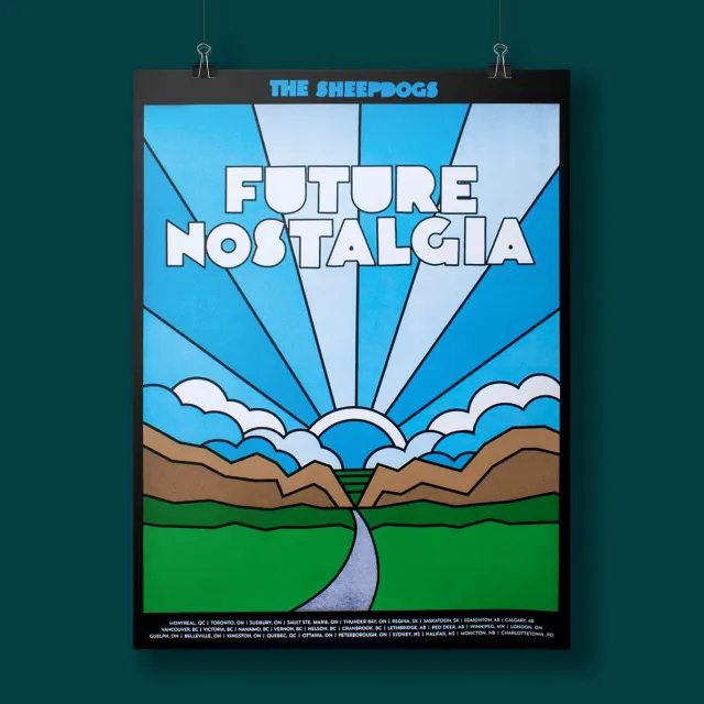 Sheepdogs Future Nostalgia Canadian Tour 2016 poster 61x46 sérigraphié