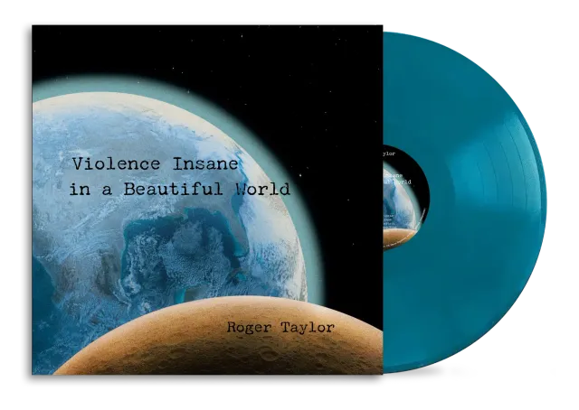 ROGER TAYLOR Violence Insane In A Beautiful World vinyle bleu