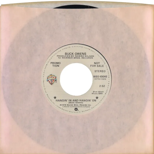 Omnivore Buck Owens Hangin’ In And Hangin’ On 45 tours 7" vintage