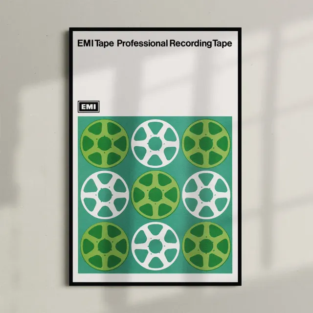 EMI Tape affiche encadrée verte 61x91 cm
