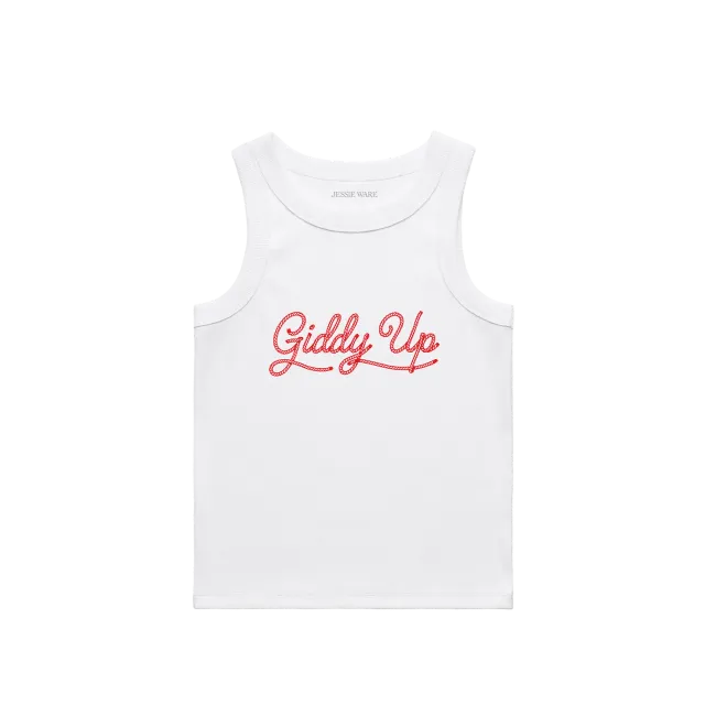 EMI Giddy Up débardeur blanc coton bio