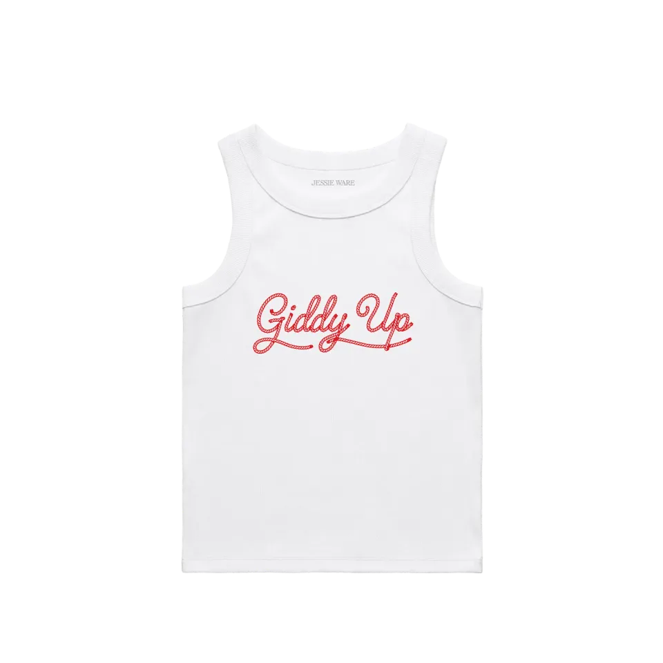 EMI Giddy Up débardeur blanc coton bio