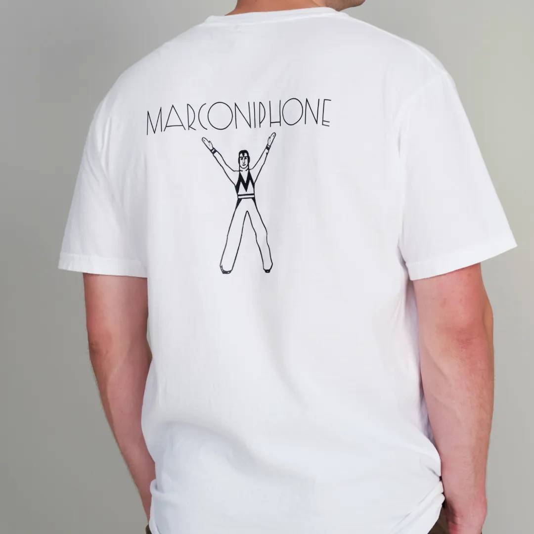 EMI Marconi T-shirt blanc coton 100% ring-spun