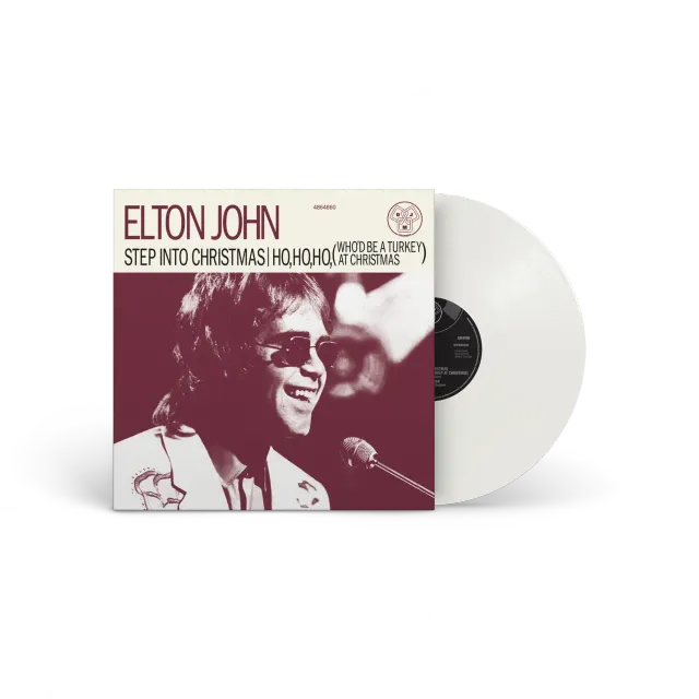EMI Elton John Step Into Christmas single 12" blanc