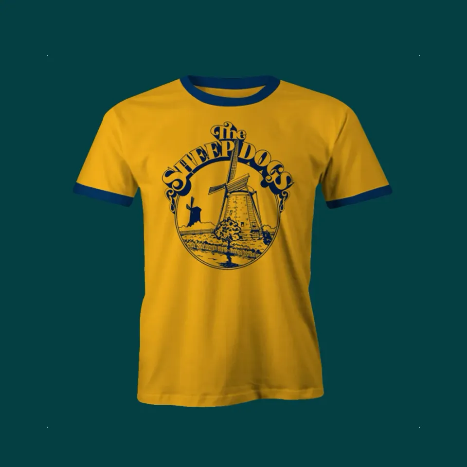 Sheepdogs Recording Co Windmill t-shirt ringer jaune