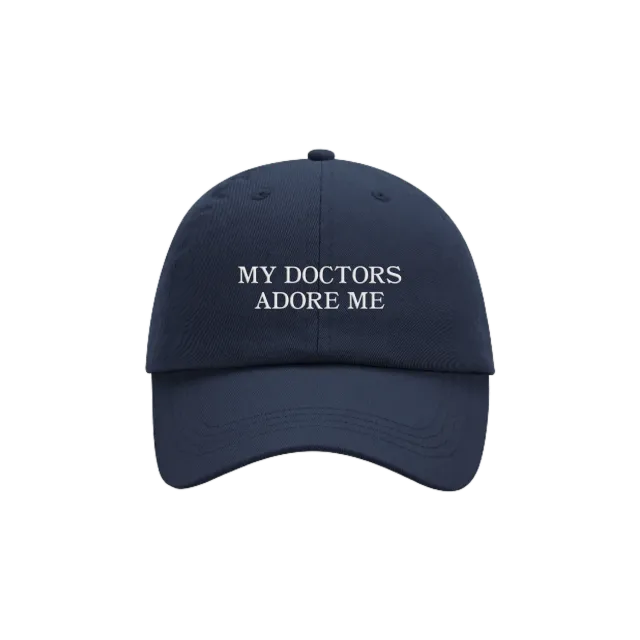EMI My Doctors Adore Me Casquette bleu marine brodée