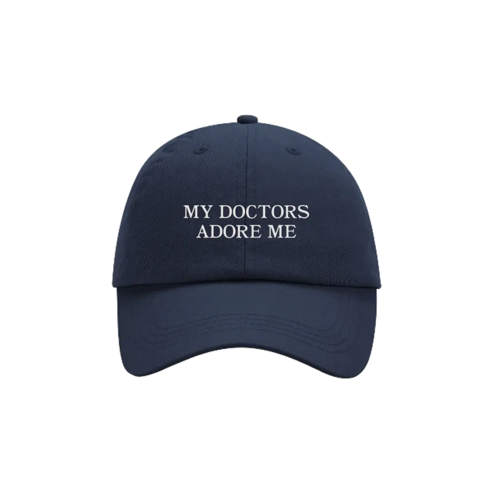 EMI My Doctors Adore Me Casquette bleu marine brodée