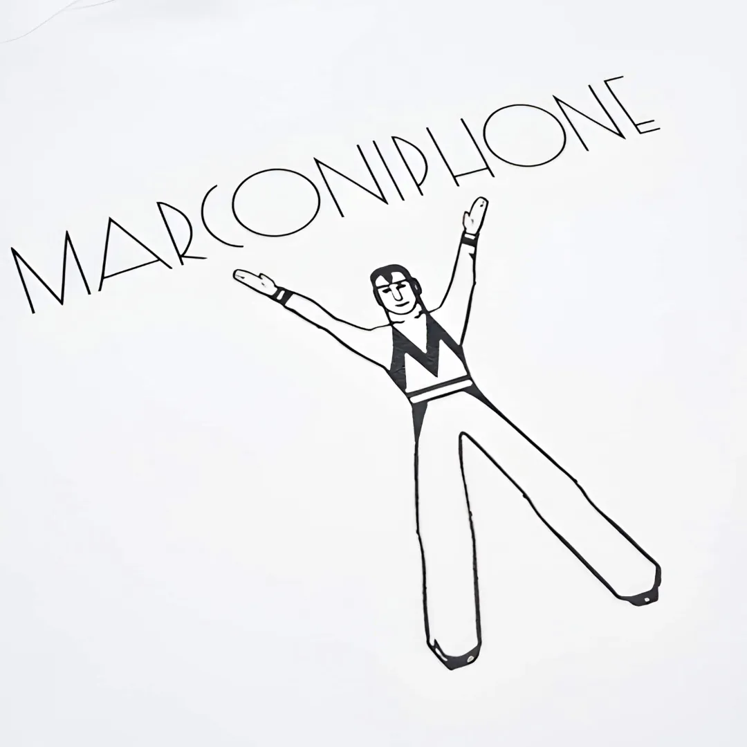 EMI Marconi T-shirt blanc coton 100% ring-spun