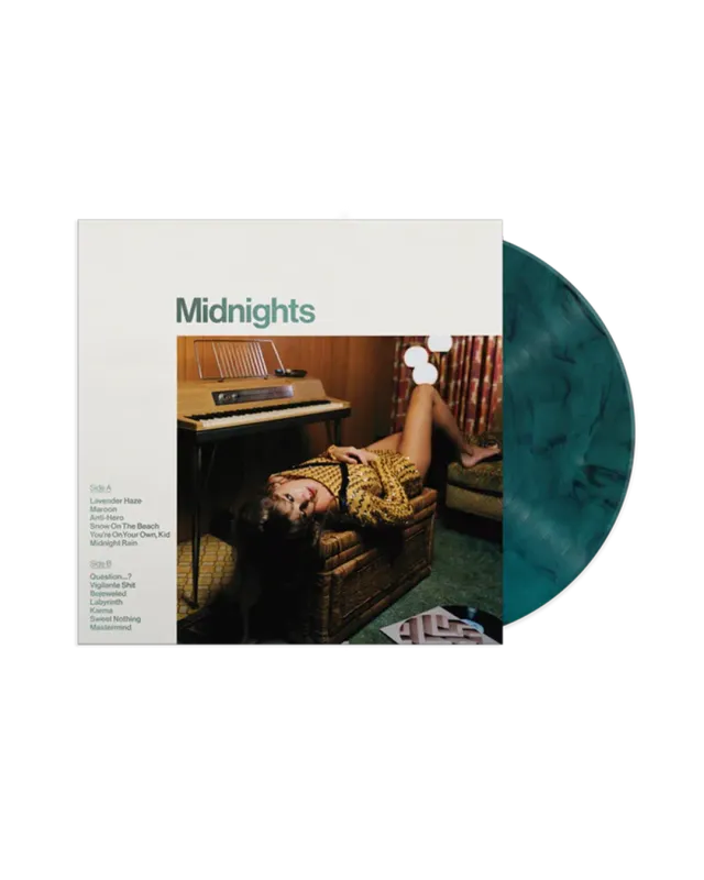 Taylor Swift Midnights Jade Green Edition vinyle vert jade marbré