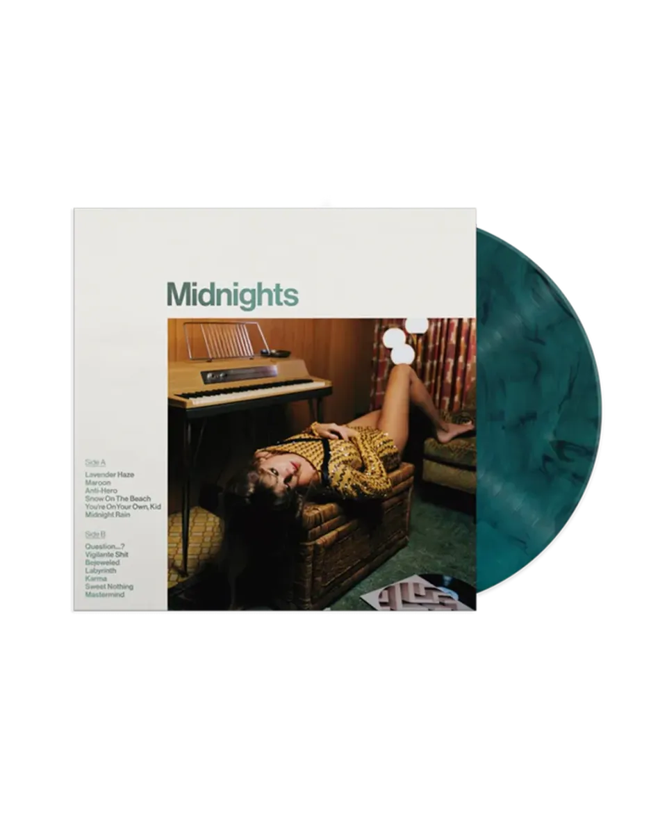 Taylor Swift Midnights Jade Green Edition vinyle vert jade marbré