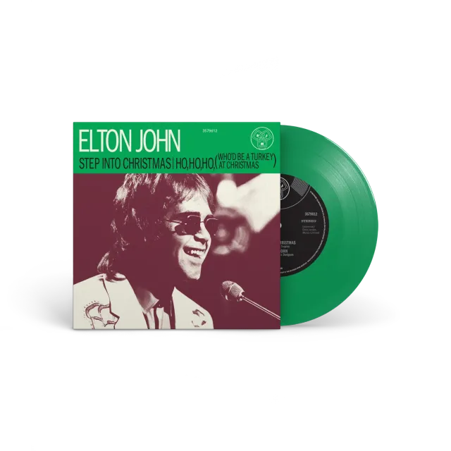 Elton John Step Into Christmas 7 pouces vinyle vert
