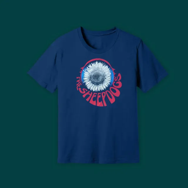 Sheepdogs Recording Co Sunflower t-shirt navy bleu marine