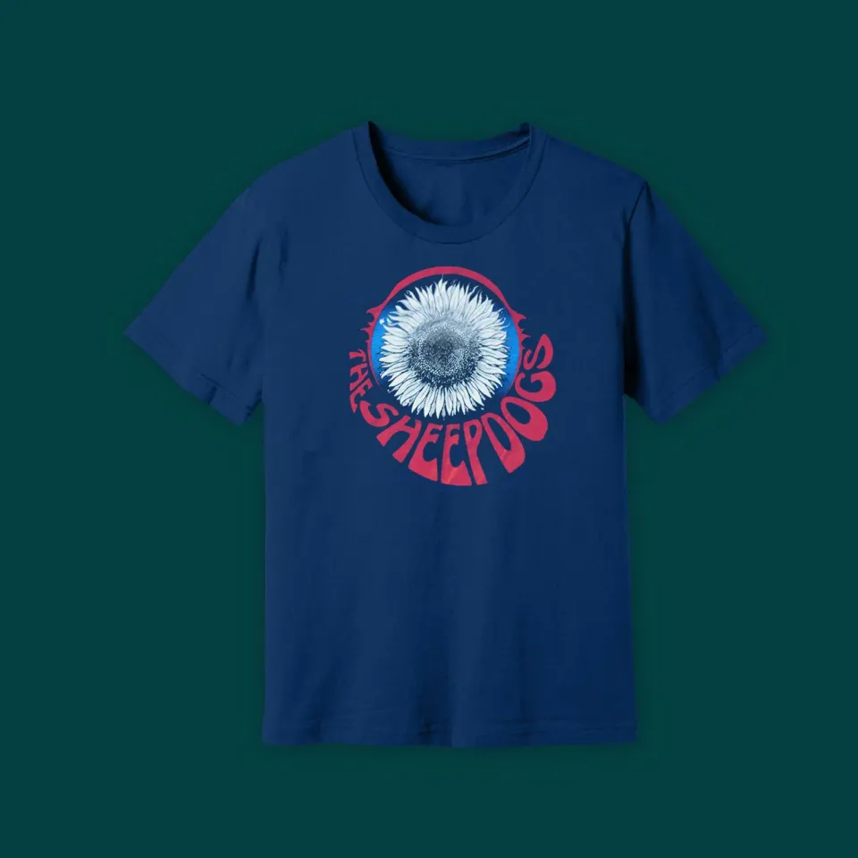 Sheepdogs Recording Co Sunflower t-shirt navy bleu marine