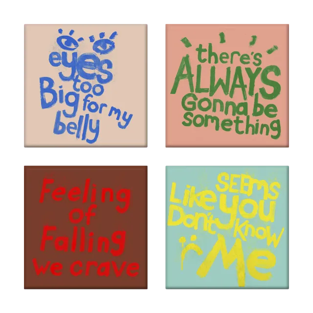 EMI Make 'Em Laugh Set 2 Dessous de Verre Céramique Lot 4
