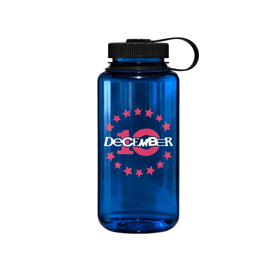 EMI December 10 gourde bleue 1L logo rose