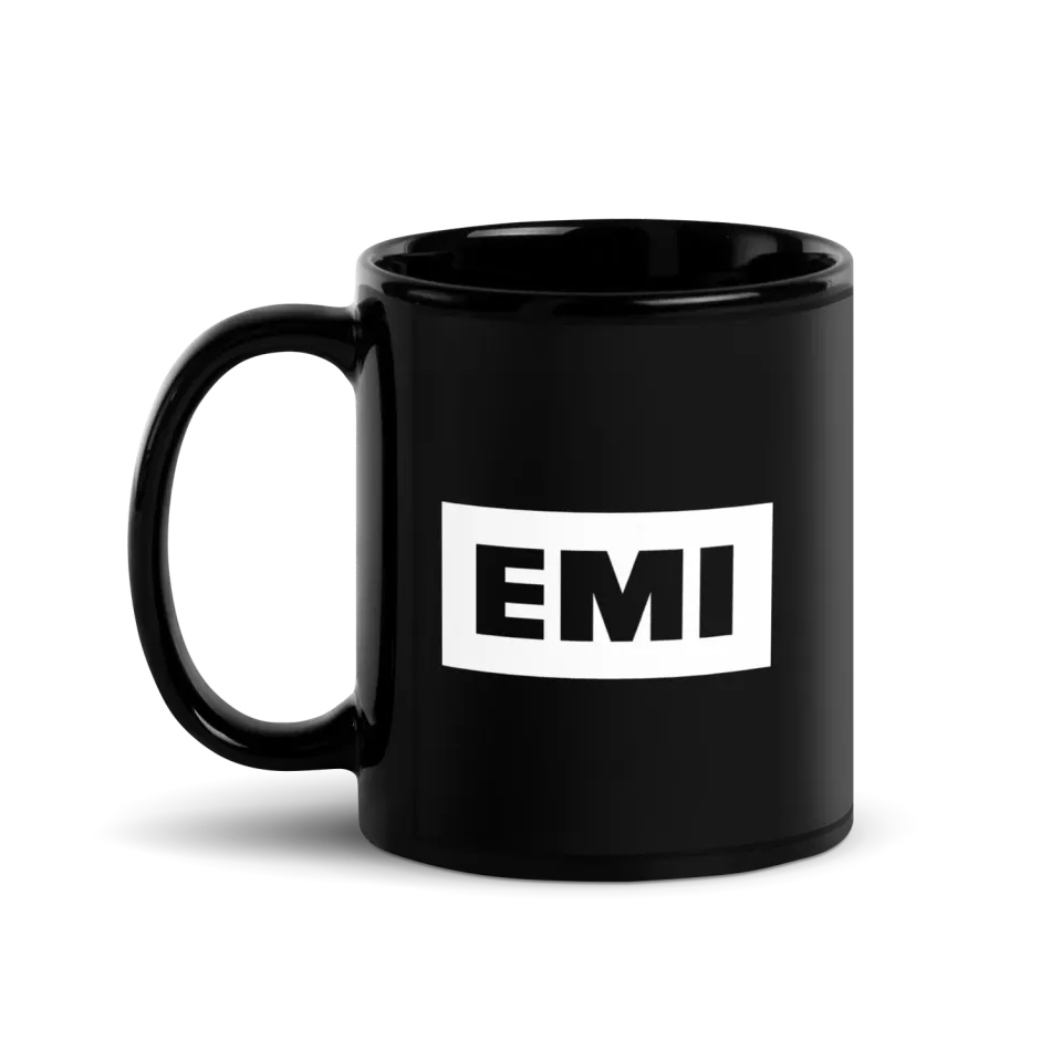 EMI Logo mug noir céramique 325 ml