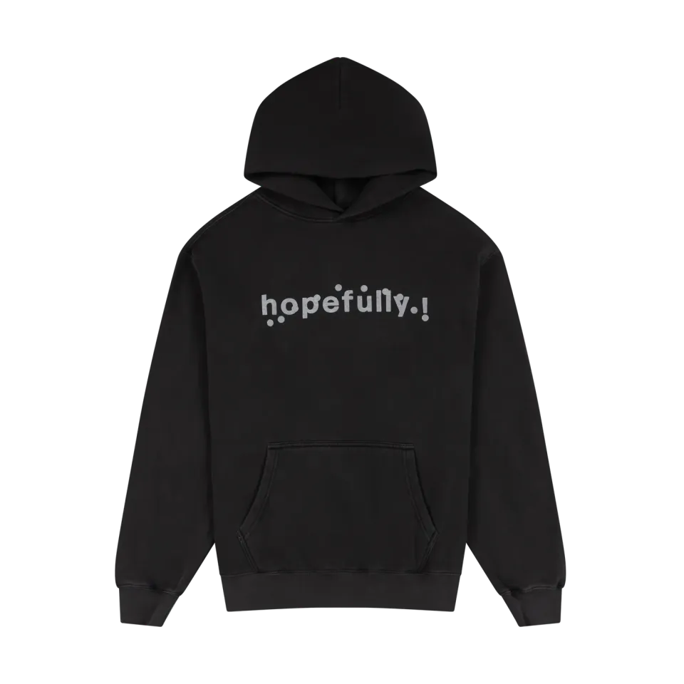 EMI hopefully! hoodie noir coton recyclé