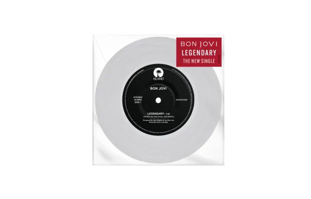 EMI Bon Jovi Legendary vinyle 7" transparent