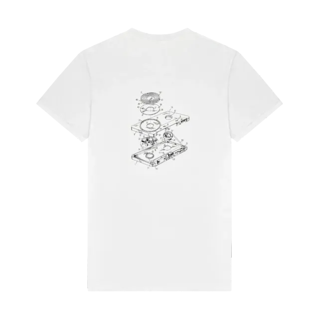 EMI TAPE t-shirt blanc coton coupe droite