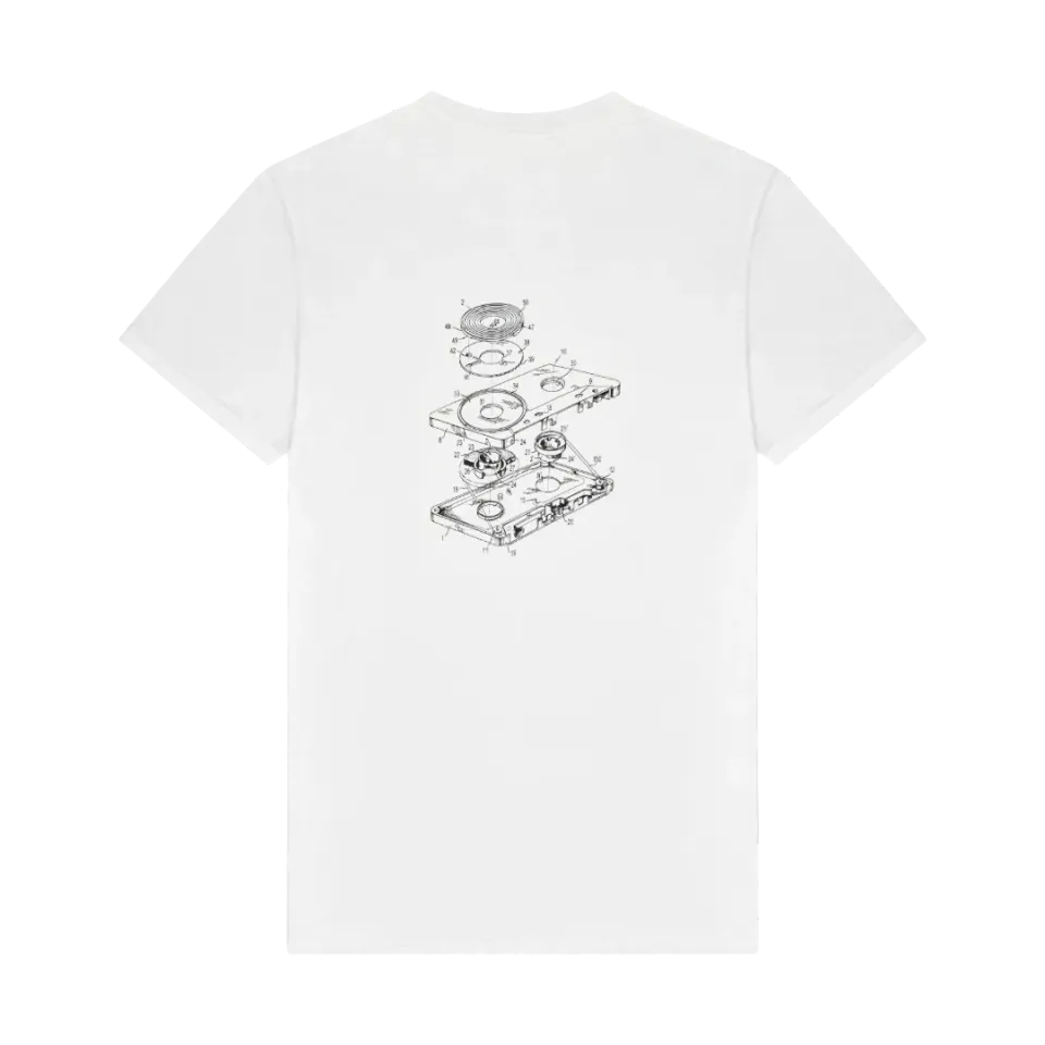 EMI TAPE t-shirt blanc coton coupe droite