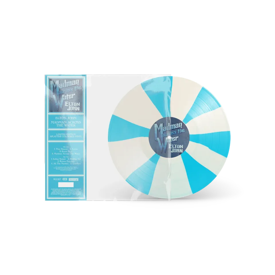 EMI Madman Across The Water vinyle LP bleu 180g