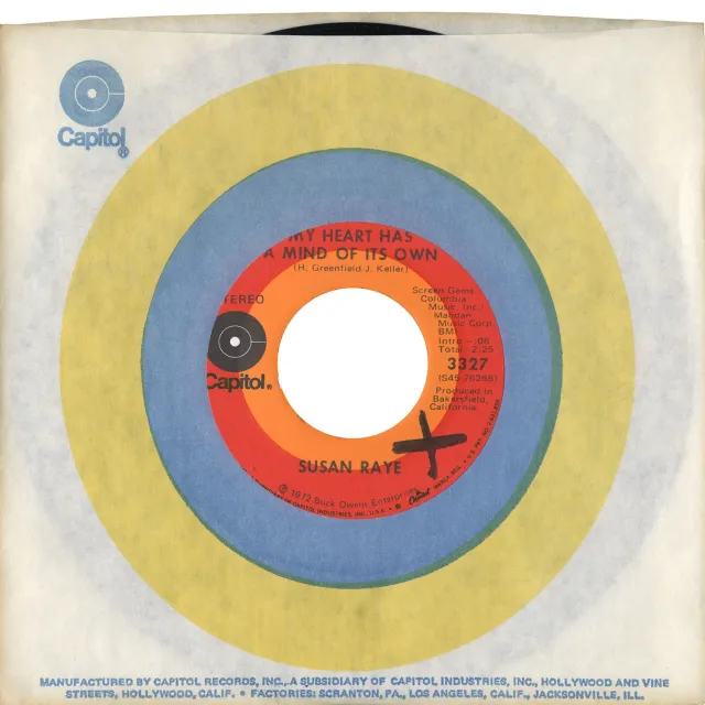 Susan Raye My Heart Has A Mind 45 tours 7" vintage country