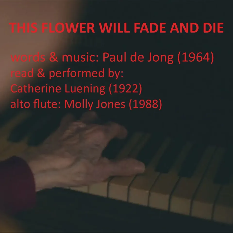Paul de Jong This Flower Will Fade and Die single digital