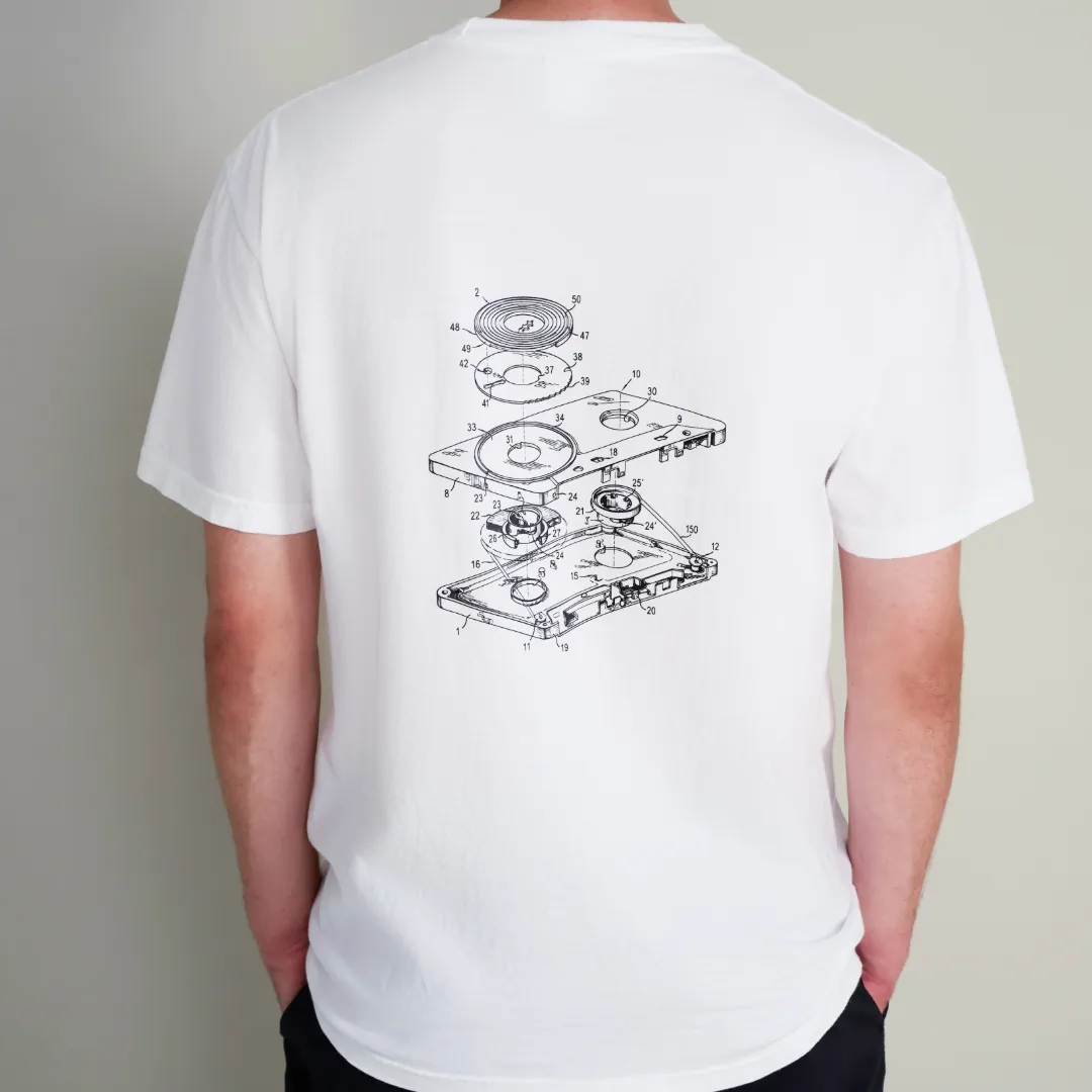 EMI TAPE t-shirt blanc coton coupe droite