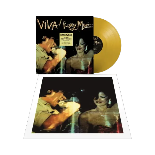 EMI Viva Roxy Music Gold Colour Vinyl LP live vinyle or
