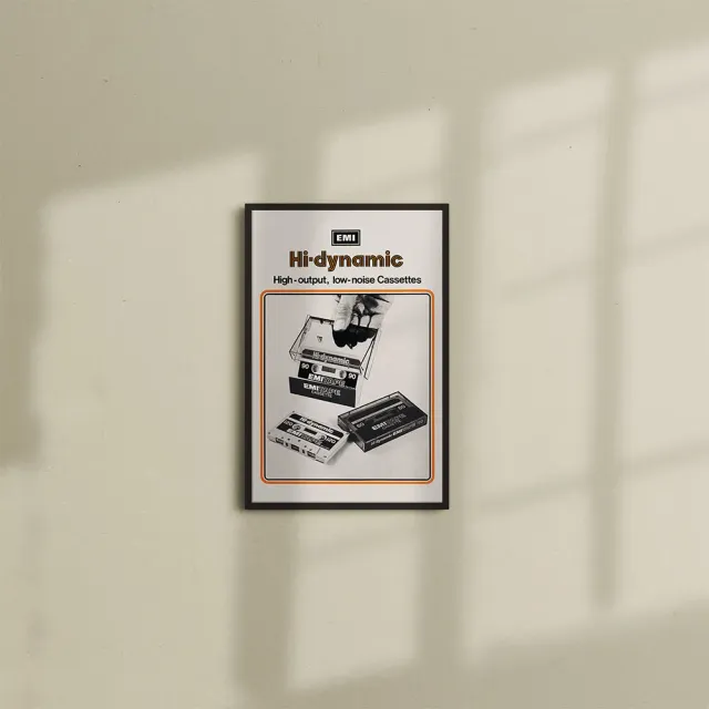 EMI Hi-Dynamic Poster encadré 12x16 catalogue EMITape