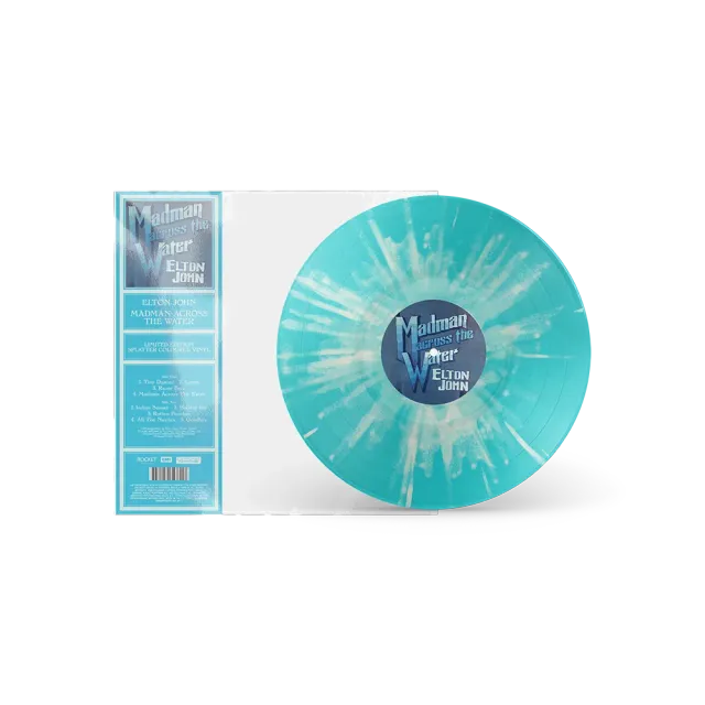 EMI Madman Across The Water vinyle splatter bleu