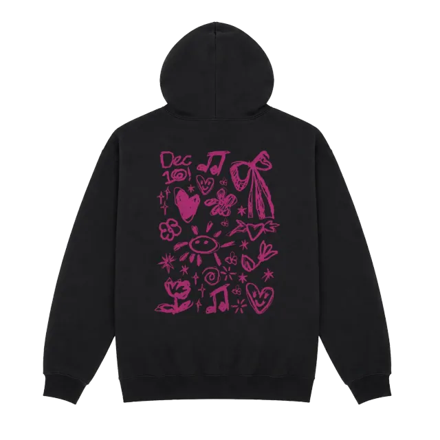 EMI December 10 Black Doodle hoodie noir coton