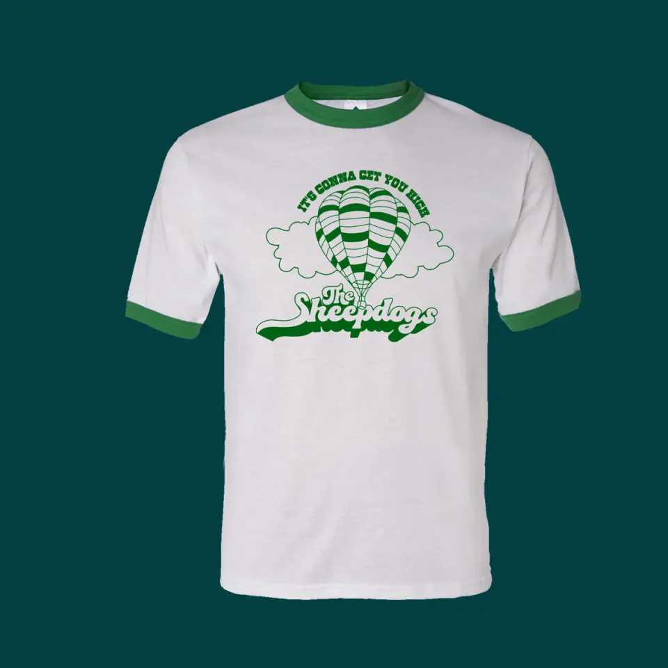 Sheepdogs Hot Air Balloon t-shirt ringer