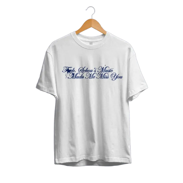 EMI Sekou's Music t-shirt blanc bleu S-XXL