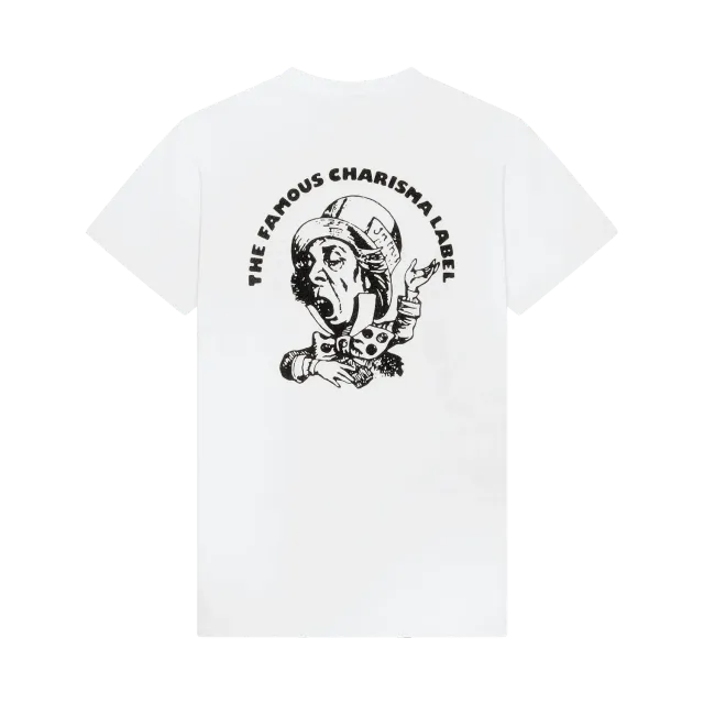 Charisma logo blanc t-shirt coton bio S à 2XL