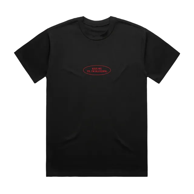 EMI Kiss Me Til I'm Bleeding T-shirt noir coton