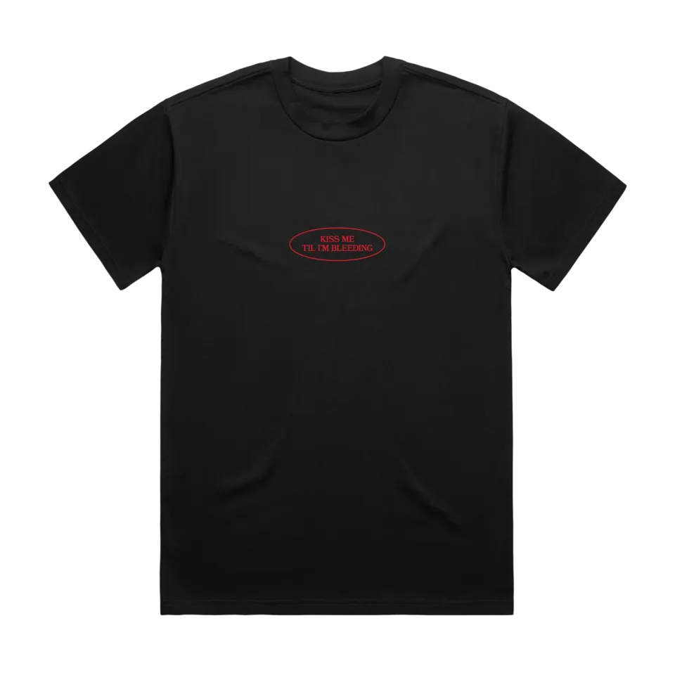 EMI Kiss Me Til I'm Bleeding T-shirt noir coton